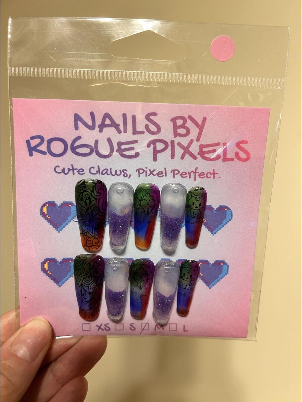 Jia Zhi Mu Sailor Moon Style Water Nails Size Medium